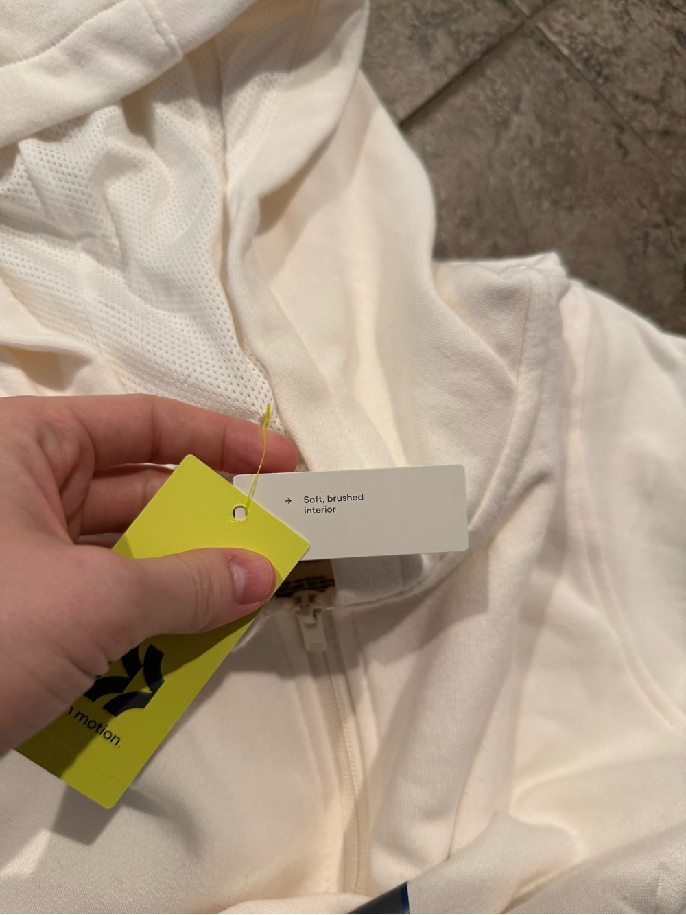 🥚Cream Zip-Up Hooded Sweatshirt - Picture 8 of 8